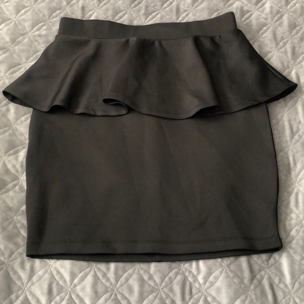 Peplum midi skirt